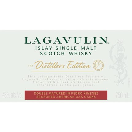 Lagavulin Distillers Edition Double Matured In Pedro Ximenez American Oak Casks 750ml
