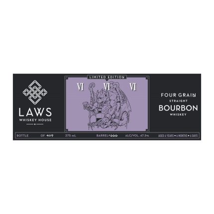 Laws VI VI VI Four Grain Straight Bourbon Whiskey Limited Edition 375ml